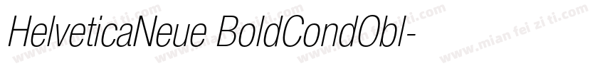 HelveticaNeue BoldCondObl字体转换